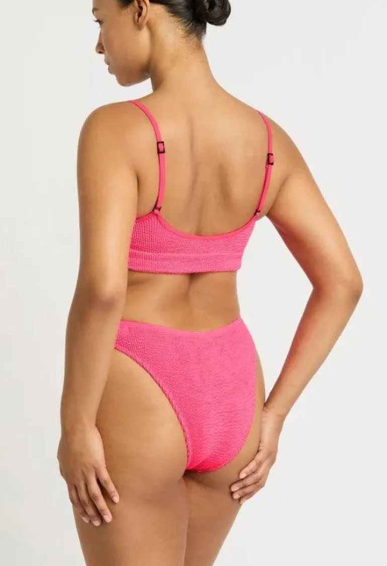 Strap Saint Bikini Top in Neon Azalea