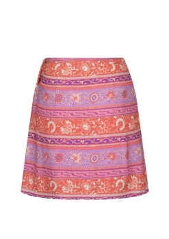 Sunshine Bandit Wrap Mini Skirt Cayenne