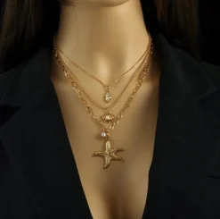 3 Tier Starfish Necklace