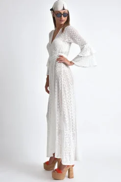 Valentino Wrap Stretchy Lace Dress