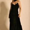 Velvet Maxi Slip Dress Highland