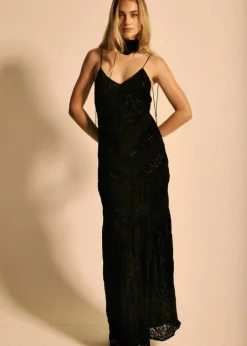 Velvet Maxi Slip Dress Highland