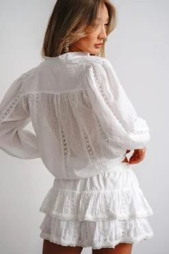 White Embroidery Top Poupette