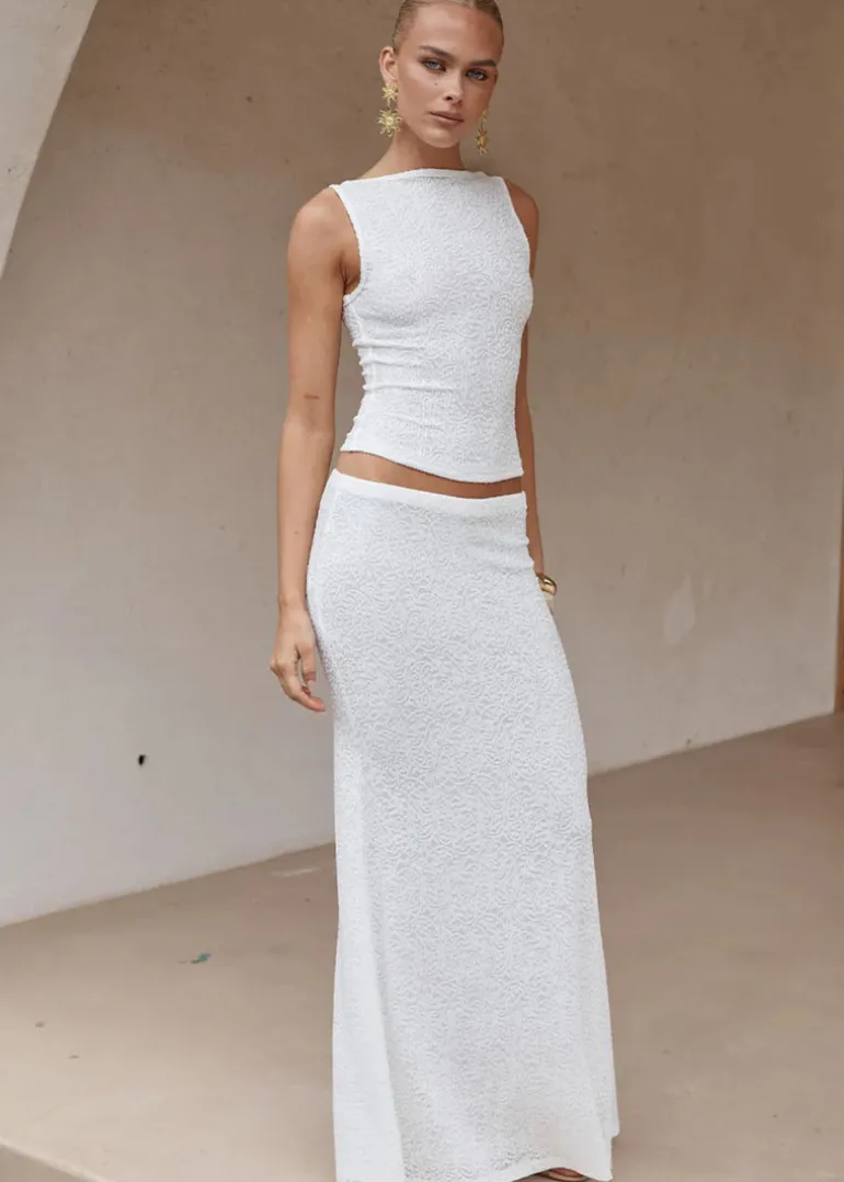 White Maxi Skirt Orlean