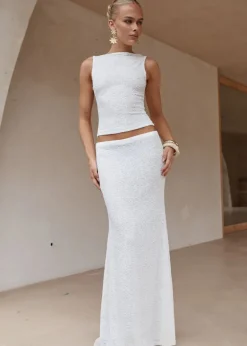 White Maxi Skirt Orlean