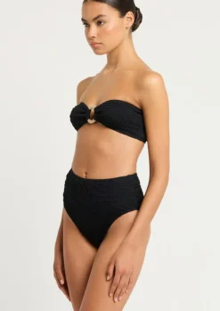 x Georgia Fowler Palmer High Waist Bikini Brief in Black Tiger