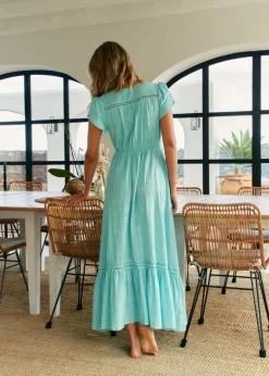 Zanzibar Cotton Carmen Maxi Dress